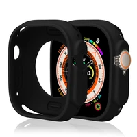 Silikona viedtālruņa apvalks Apple Watch 45 mm (Series 7/8/9) - melns