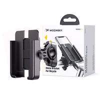 Wozinsky metal bicycle phone turētājs, scooters melns (WBHBK3)