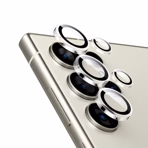 Защита объектива камеры Crong Lens Ring из закалённого стекла для Samsung Galaxy S24 Ultra, прозрачная