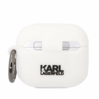 Karl Lagerfeld KLA3RUNCHH AirPods 3 vāciņš silikons balts Karl Head 3D