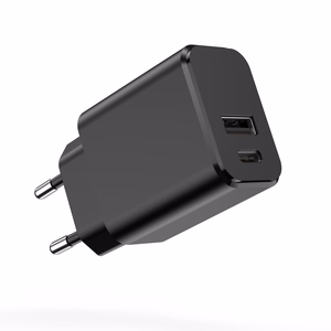 Setty lādētājs 1x USB + USB-C 3A 20W melns