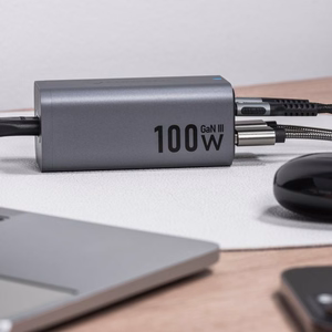 Настольное зарядное устройство Forcell F-Energy GaN III 2 x USB C + 2 x USB A QC4.0 PD 5A 100W VT-49 серое