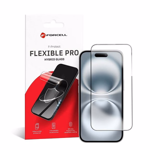 Гибридное стекло для iPhone 16 Forcell Flexible 5D чёрный