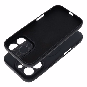 Case for iPhone 16 PRO Silicone Mag Cover compatible with MagSafe (camera protection) black
