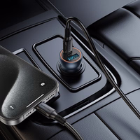 Auto lādētājs Borofone BZ32A USB-C/USB-A 30W pelēks