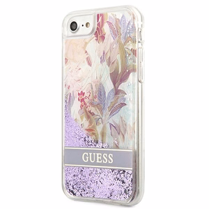 Guess Ziedu Šķidro Spīdumu apvalks iPhone SE 2022 / SE 2020 / 7 / 8 - violets