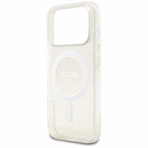 Guess IML Glitter Pearl Strap MagSafe Чехол для iPhone 17 Pro - прозрачный