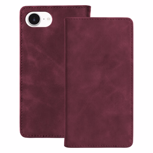 Smart Suede maciņš priekš iPhone 16e / 17e, bordo