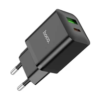 Lādētājs Hoco N28 20W USB-C/USB-A melns