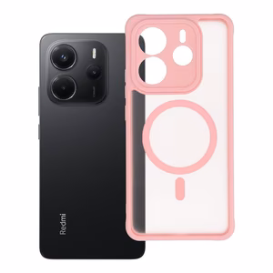 FULL MATTE MAG COVER magnētiskais viedtālruņa apvalks, saderīgs ar MagSafe, paredzēts XIAOMI REDMI NOTE 14 5G, gaiši rozā