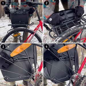 Ūdensnecaurlaidīga velosipēda bagāžnieka soma Wozinsky WBB24BK, 25 l, melna