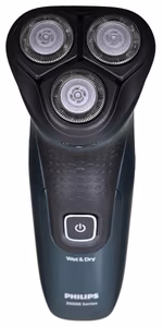 Philips X3052/00 – роторная мужская электробритва, чёрная/зелёная