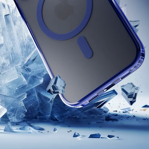 3mk Frosty Magnētiskais zils viedtālruņa apvalks Apple iPhone 15 Plus - zils