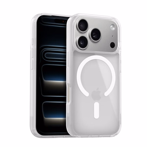 Crong Hybrid Matte Magnetic MagSafe vāciņš ierīcei iPhone 17 Pro Max, balts