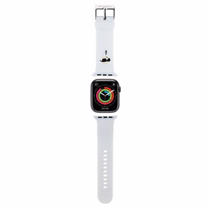 Karl Lagerfeld 3D Rubber Karl Head siksniņa balta priekš Apple Watch 42/44/45/49mm