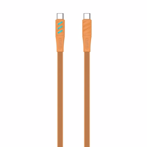 Havit CB6254 - USB Type C uz USB Type C uzlādes kabelis, 1 m (oranžs)