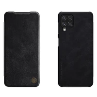 Nillkin Qin ādas apvalks Samsung Galaxy A22 4G melns