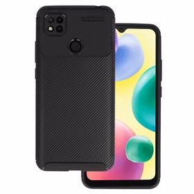 Vennus Carbon Elite viedtālruņa apvalks Xiaomi Redmi 10A, melns