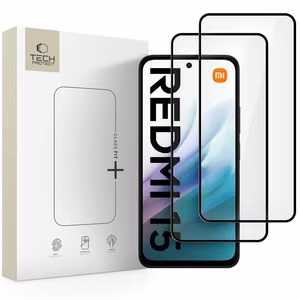 Tech-Protect Glass Fit+ 2 komplekti Aizsargstikls priekš Xiaomi Redmi 15 4G / 5G - melns (m)