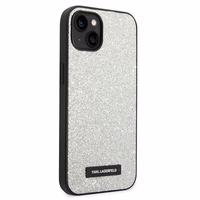 Viedtālruņa apvalks Karl Lagerfeld KLHCP14MG2ELS iPhone 14 Plus 6.7\" sudrabains / sudrabains Glitter Plaque Logo