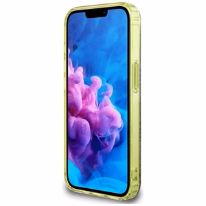 Guess IML Metal Glitter 4G Circle Triangle magnētiskais viedtālruņa apvalks iPhone 16e - brūns