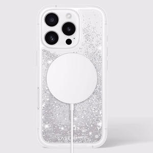Case-Mate Waterfall MagSafe vāciņš ierīcei iPhone 16 Pro, sudraba krāsā
