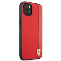 Ferrari FESAXHCP13SRE iPhone 13 mini 5.4" sarkans/sarkans cietais apvalks On Track Carbon Stripe