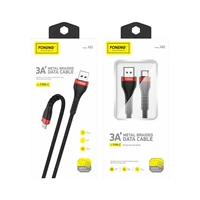 Foneng Kabelis X82 - USB uz Type-C - 3A 1 m melns