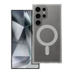 CLEAR MAG COVER viedtālruņa apvalks, saderīgs ar MagSafe, paredzēts SAMSUNG S24 Ultra, caurspīdīgs