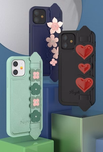 Kingxbar Sweet Series case decorated with original Swarovski crystals iPhone 12 mini green