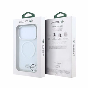Case Lacoste IML Frosted Petit Pique Metal Logo MagSafe Apple iPhone 18 Pro