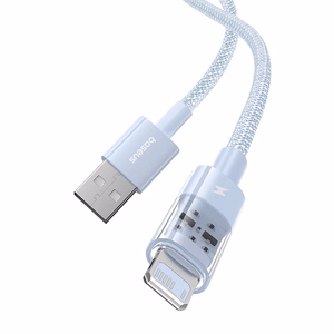 Baseus Gem USB-A uz Lightning 2.4A ātras uzlādes kabelis 2 m, zils