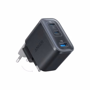 Anker Nano A121AL11 – 70 W 3 pieslēgvietu lādētājs ar 2 × USB-C un USB-A, melns