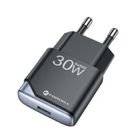 FORCELL F-ENERGY GaN III B130101-E īpaši plāns ceļojumu lādētājs 1 x Type C + USB A PD QC4.0 3A 30W melns