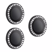 Temperētais stikls HARD DIAMOND kamerai (objektīvam) iPhone 17 Pro/17 Pro Max – melnas krāsas, 3 gab.