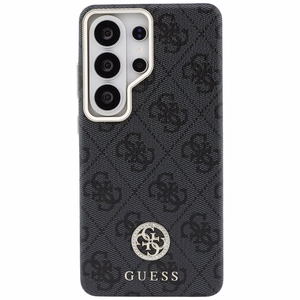 Guess maciņš 4G Rhinestone Round Logo MagSafe priekš Samsung Galaxy S26 Ultra melns