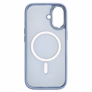 Liavec Cloudy maciņš ar metāla kameras rāmi priekš Iphone 17 zils (kameras vadības poga)