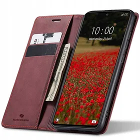 Spacecase Maciņš Wallet Poco X6 / RM Note 13 Pro 5G sarkans