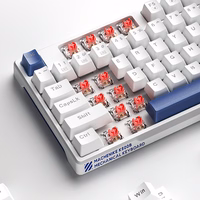 Machenike K500B-B87 Vadu mehāniskā spēļu tastatūra ar apgaismojumu, Red Switch - balts