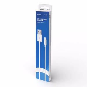 Savio CL-125 USB kabelis USB 2.0 1 m USB A USB C balts