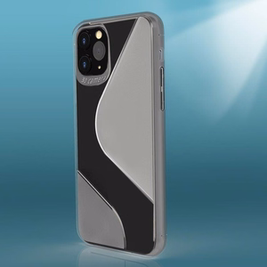 S-Case elastīgs aizsargapvalks TPU apvalks Huawei P40 Lite E melns