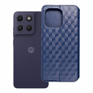 Atlokāmais maciņš Motorola G17 Cubic Book, zils
