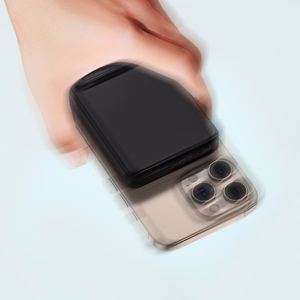 Внешний аккумулятор Wozinsky WLWP-10KA0Y3S 22.5W PD Qi2 10000 mAh, с подставкой, 1x USB-A, 1x USB-C - чёрный
