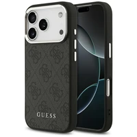 Guess 4G Classic Logo Magnētiskais viedtālruņa apvalks iPhone 17 Pro - melns