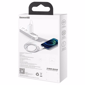 Baseus kabelis Superior USB - Lightning 1,0 m 2,4A balts