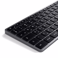 Wire keyboard USB C QWERTY Satechi Slim W3 Wisarkans ST-UCSW3M space pelēks