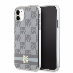 DKNY IML Checkered Mono Pattern & Printed Stripes MagSafe чехол для iPhone 11 / Xr - бежевый