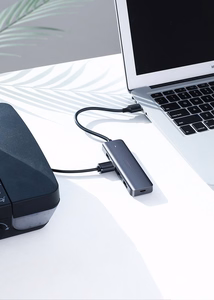 Ugreen Хаб USB-C 4-в-1 адаптер на 4x USB 3.0 + USB-C серый