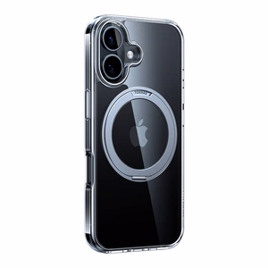 Torras Ostand Pro viedtālruņa apvalks iPhone 16 Plus (Caurspīdīgs)