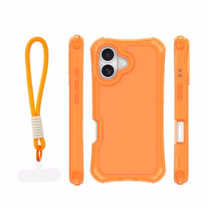 Safepop maciņš ar siksniņu priekš iPhone 17 6,3" oranžs